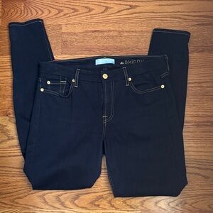7 For All Mankind Women's Midnight Blue Skinny Jeans